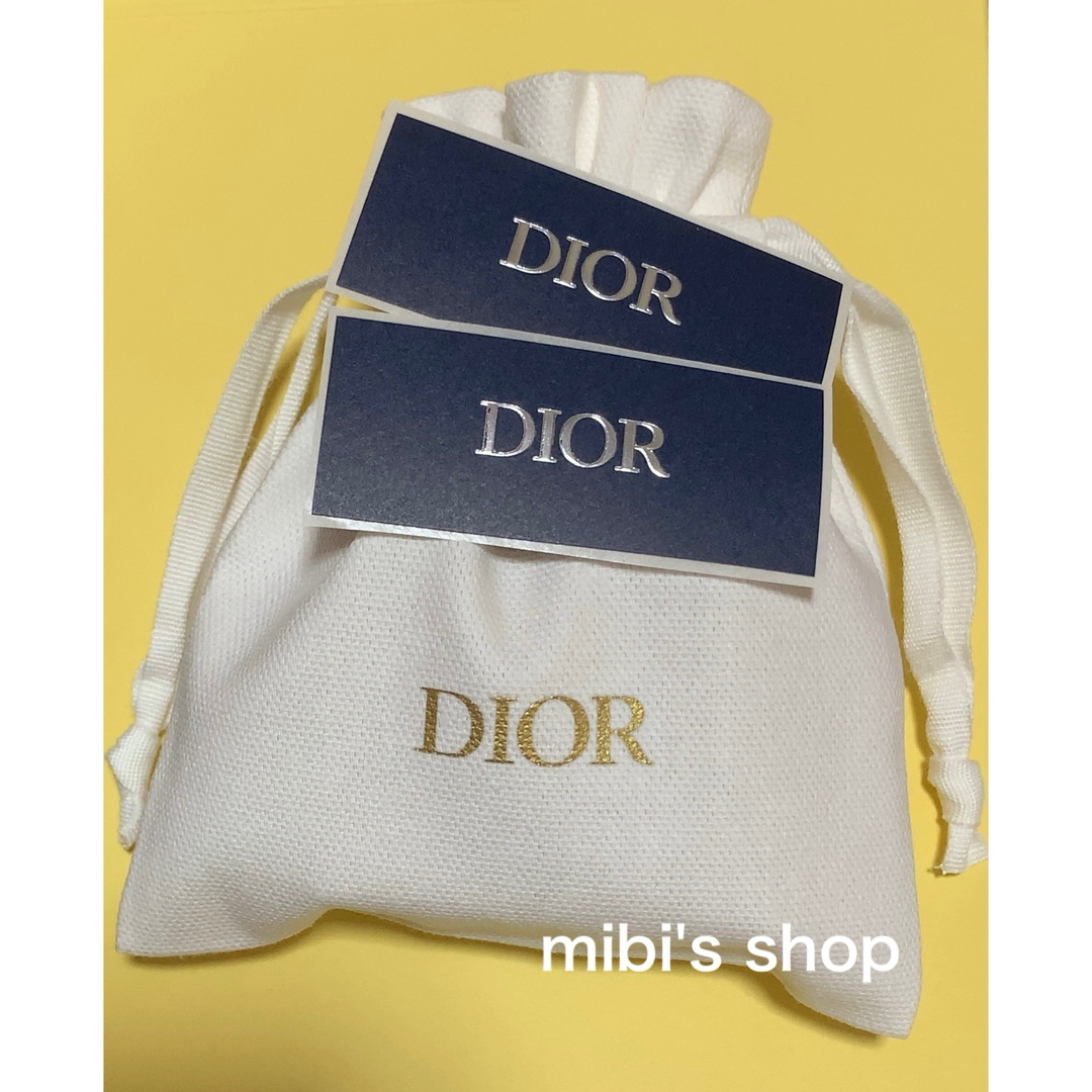 Dior(ディオール)のディオール💛巾着袋　保存袋　ポーチ💛ステッカー　シール レディースのファッション小物(ポーチ)の商品写真