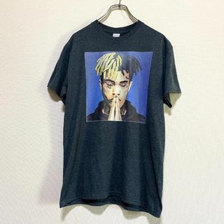 ミュージックティー(MUSIC TEE)のアメリカ古着　XXXTentacion テンタシオン　半袖　Tシャツ　I132(Tシャツ/カットソー(半袖/袖なし))