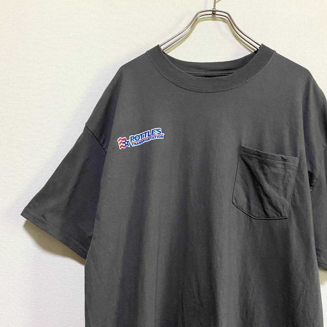 Hanes(ヘインズ)のアメリカ古着　企業ロゴ　半袖　Tシャツ　胸ポケット　プリント　I138 メンズのトップス(Tシャツ/カットソー(半袖/袖なし))の商品写真