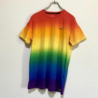 Hollister - アメリカ古着　ホリスター　半袖　Tシャツ　レインボー　グラデーション　I139