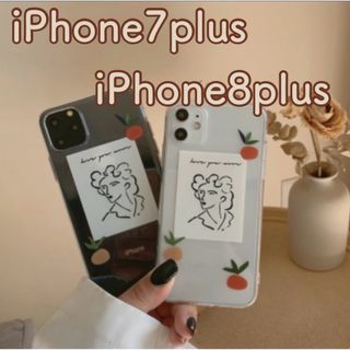 ［iPhone7plus 8plus］マンダリンアート スマホケース韓国 透明(iPhoneケース)