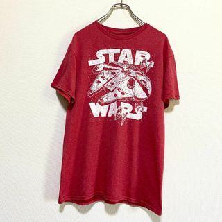 ディズニー(Disney)のアメリカ古着　ミレニアムファルコン　スターウォーズ　半袖　Tシャツ　I144(Tシャツ/カットソー(半袖/袖なし))