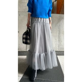 ドレスレイブ(DRESSLAVE)のDRESSLAVE tulle gathered skirt(ロングスカート)