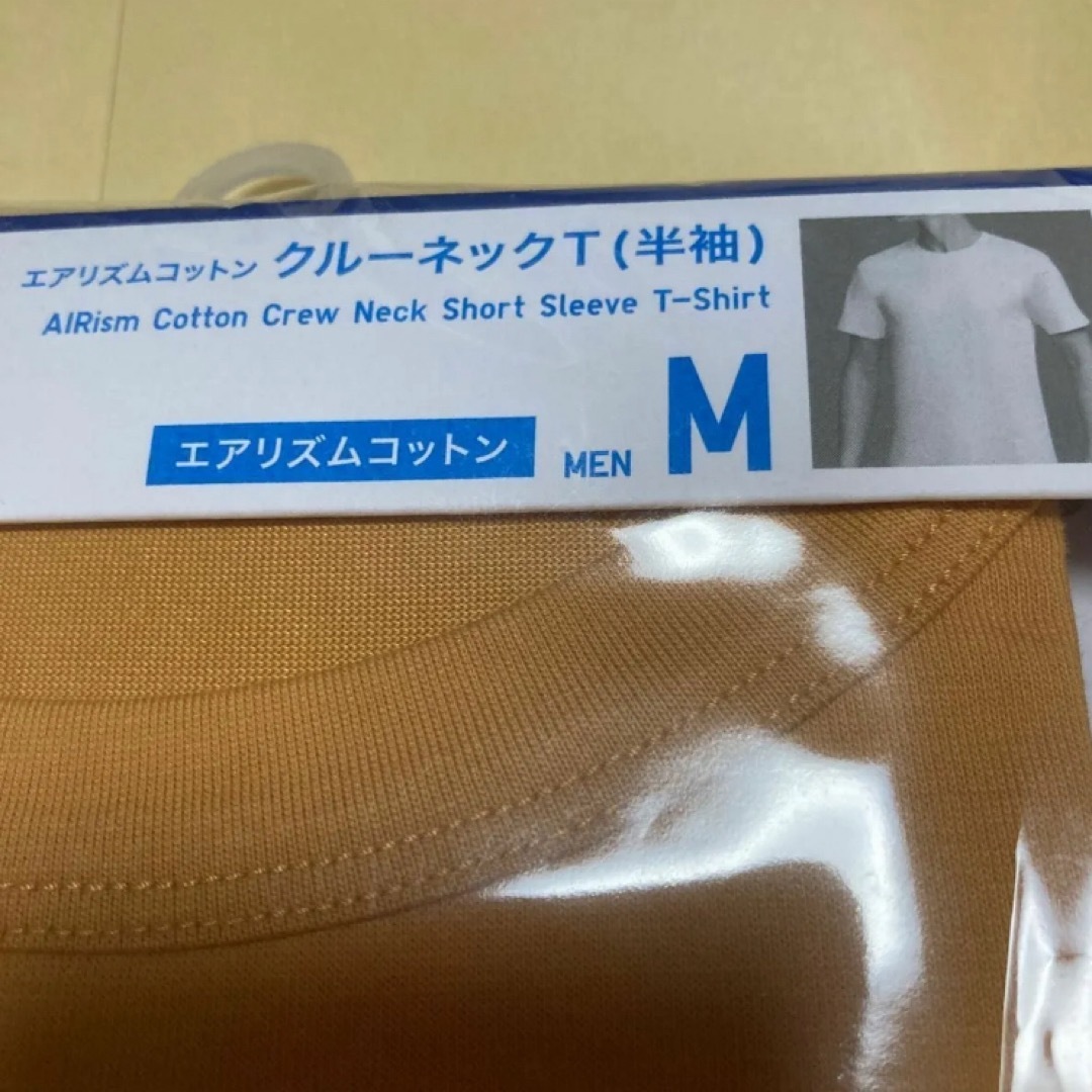 UNIQLO(ユニクロ)の1枚新品　ユニクロ エアリズムコットンクルーネックT 半袖　サイズM エアリズム メンズのトップス(Tシャツ/カットソー(半袖/袖なし))の商品写真