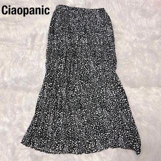 チャオパニック(Ciaopanic)の【美品】チャオパニック　ダルメシアンドット柄 ロングスカート(ロングスカート)