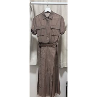 サカイ(sacai)のsacai 23ss チョークストライプワンピース(ロングワンピース/マキシワンピース)