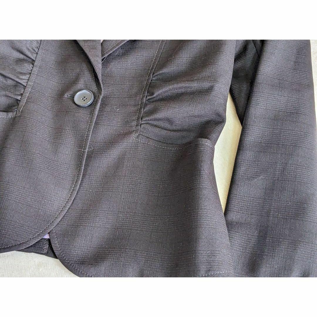 【PSFA】スーツ　スカート　セットアップ　９　M　茶　ブラウン　ビジネス レディースのフォーマル/ドレス(スーツ)の商品写真