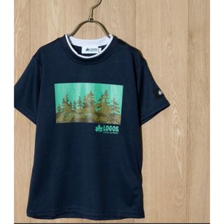 ロゴス(LOGOS)のLOGOS/ロゴス　ドライメッシュ グラフィック半袖Tシャツ　吸汗速乾(Tシャツ/カットソー)