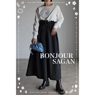 ボンジュールサガン(BONJOUR SAGAN)のBonjour sagan  ドロストスウェットドッキングワンピース(ロングワンピース/マキシワンピース)