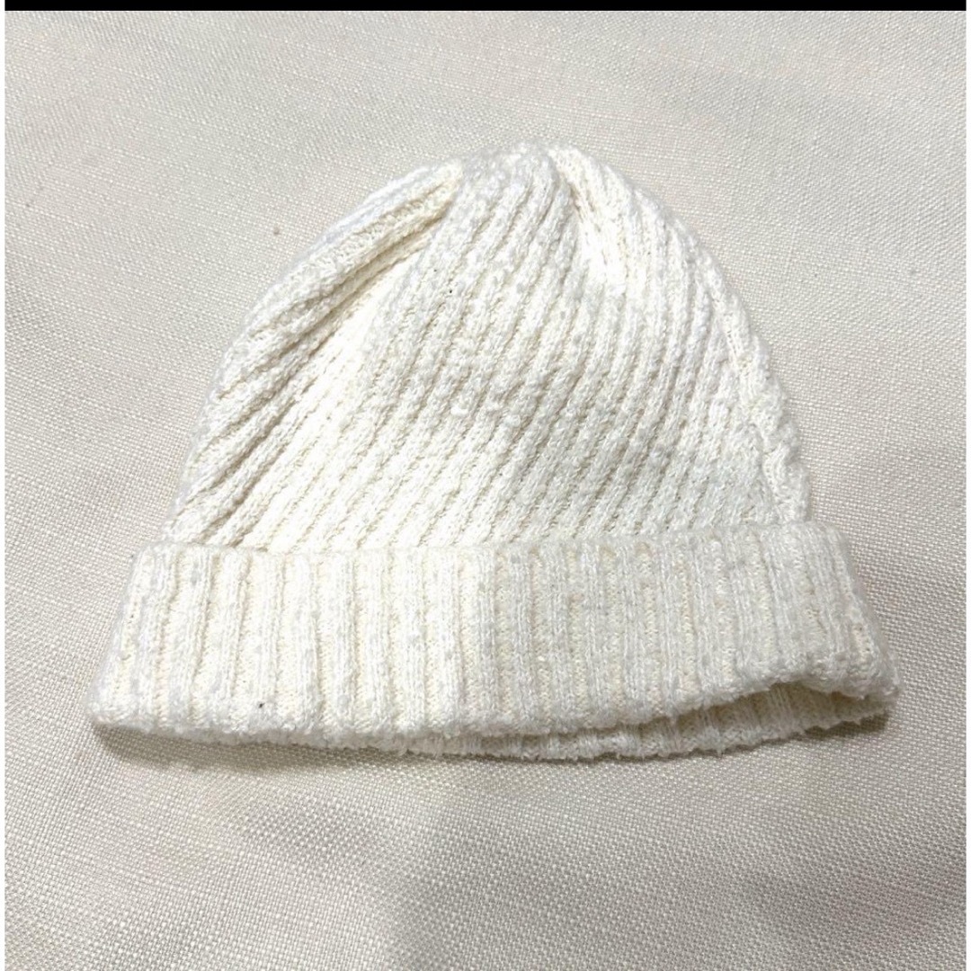 LACOSTE(ラコステ)のラコステ ニット帽 ホワイト ロゴ ニットワッチ 帽子 LACOSTE 白 レディースの帽子(ニット帽/ビーニー)の商品写真