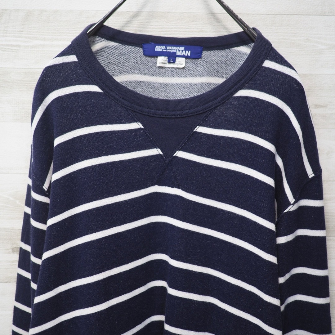 JUNYA WATANABE MAN(ジュンヤワタナベマン)のJUNYA WATANBE 12SS 7分袖ボーダーカットソー Navy/L メンズのトップス(Tシャツ/カットソー(七分/長袖))の商品写真