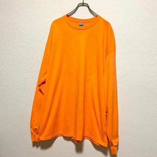 GILDAN - アメリカ古着　長袖　Tシャツ　ロンT　無地　2XL ビッグサイズ　Q238