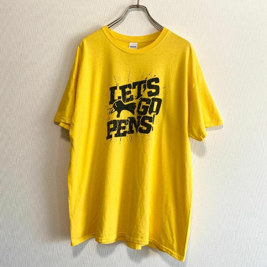 GILDAN(ギルタン)のアメリカ古着　NHL ピッツバーグペンギンス　半袖　Tシャツ　Q241 メンズのトップス(Tシャツ/カットソー(半袖/袖なし))の商品写真