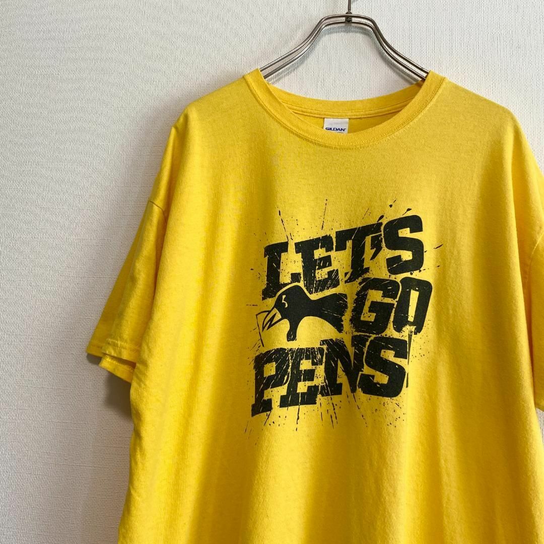 GILDAN(ギルタン)のアメリカ古着　NHL ピッツバーグペンギンス　半袖　Tシャツ　Q241 メンズのトップス(Tシャツ/カットソー(半袖/袖なし))の商品写真