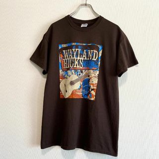 ギルタン(GILDAN)のアメリカ古着　WAYLAND HICKS　ギター　半袖　Tシャツ　プリント(Tシャツ/カットソー(半袖/袖なし))