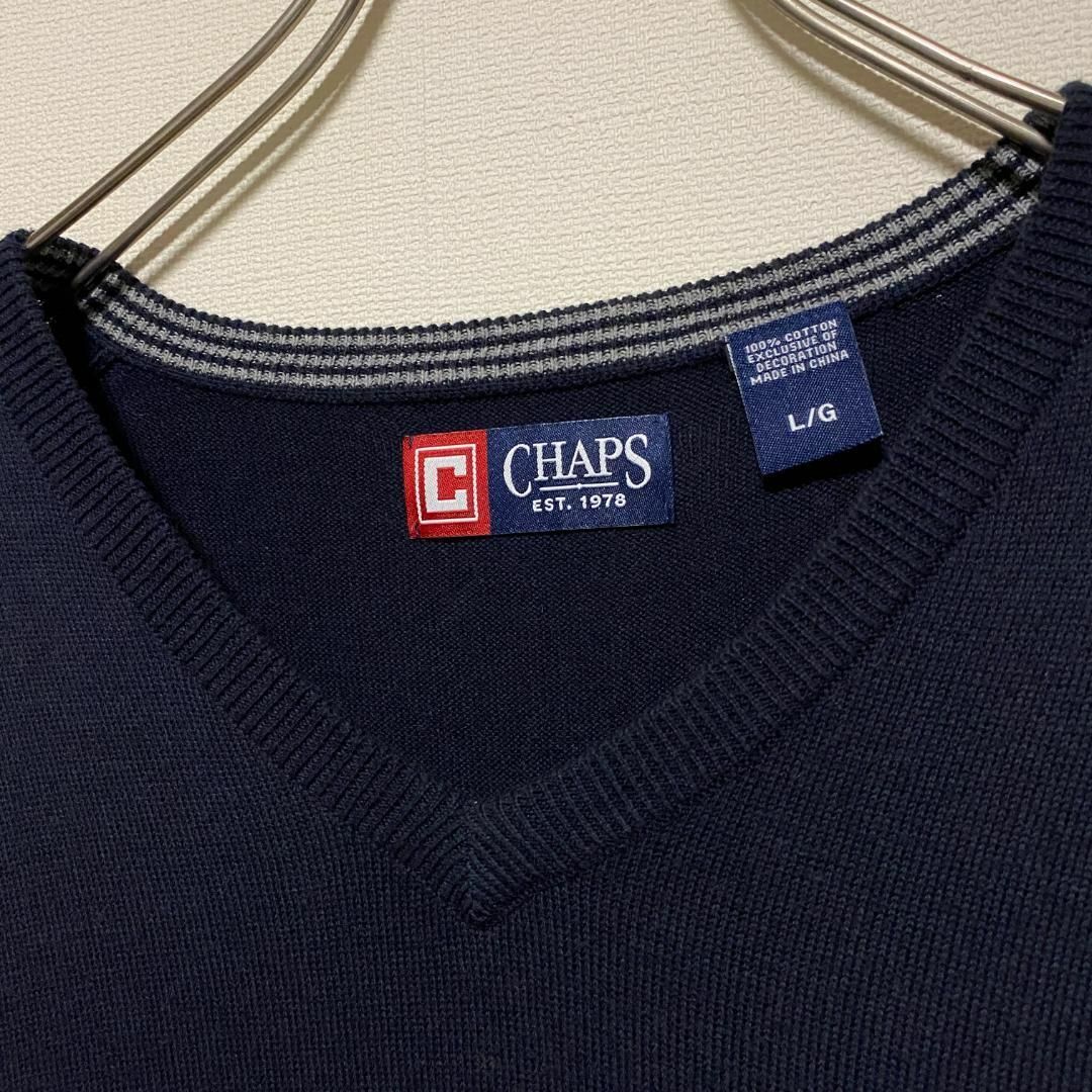 CHAPS(チャップス)のアメリカ古着　CHAPS ニット　ベスト　セーター　刺繍　無地　P700 メンズのトップス(ニット/セーター)の商品写真