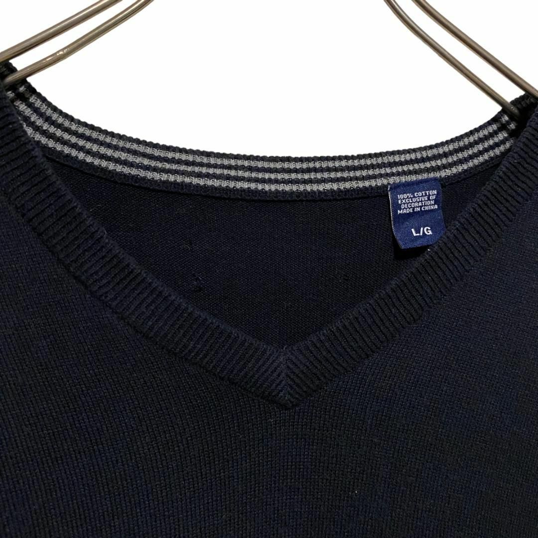 CHAPS(チャップス)のアメリカ古着　CHAPS　ニット　ベスト　セーター　刺繍　Vネック　P702 メンズのトップス(ニット/セーター)の商品写真