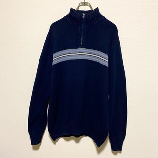 ヴィンテージ(VINTAGE)のアメリカ古着　DOCKERS 長袖　ニット　セーター　ハーフジップ　P705(ニット/セーター)