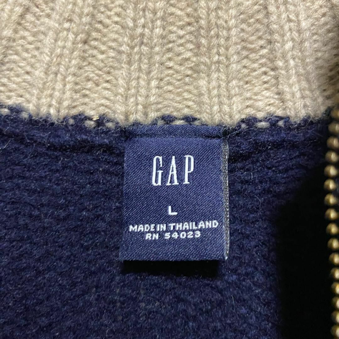 GAP(ギャップ)のアメリカ古着　GAP ギャップ　ニット　セーター　ウール　ハーフジップ　P706 メンズのトップス(ニット/セーター)の商品写真