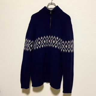 ギャップ(GAP)のアメリカ古着　GAP ギャップ　ニット　セーター　ウール　ハーフジップ　P706(ニット/セーター)