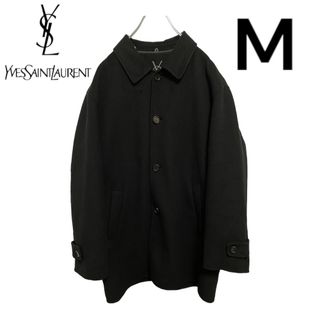 イヴサンローラン(Yves Saint Laurent)の【美品】イブサンローラン⭐︎YSL⭐︎カシミア混⭐︎ウールコート⭐︎ブラック(その他)