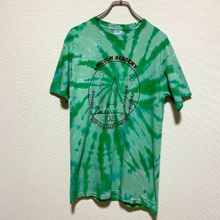 ギルタン(GILDAN)のアメリカ古着　半袖Tシャツ　タイダイ染め　グリーン　2021年製　J260(Tシャツ/カットソー(半袖/袖なし))