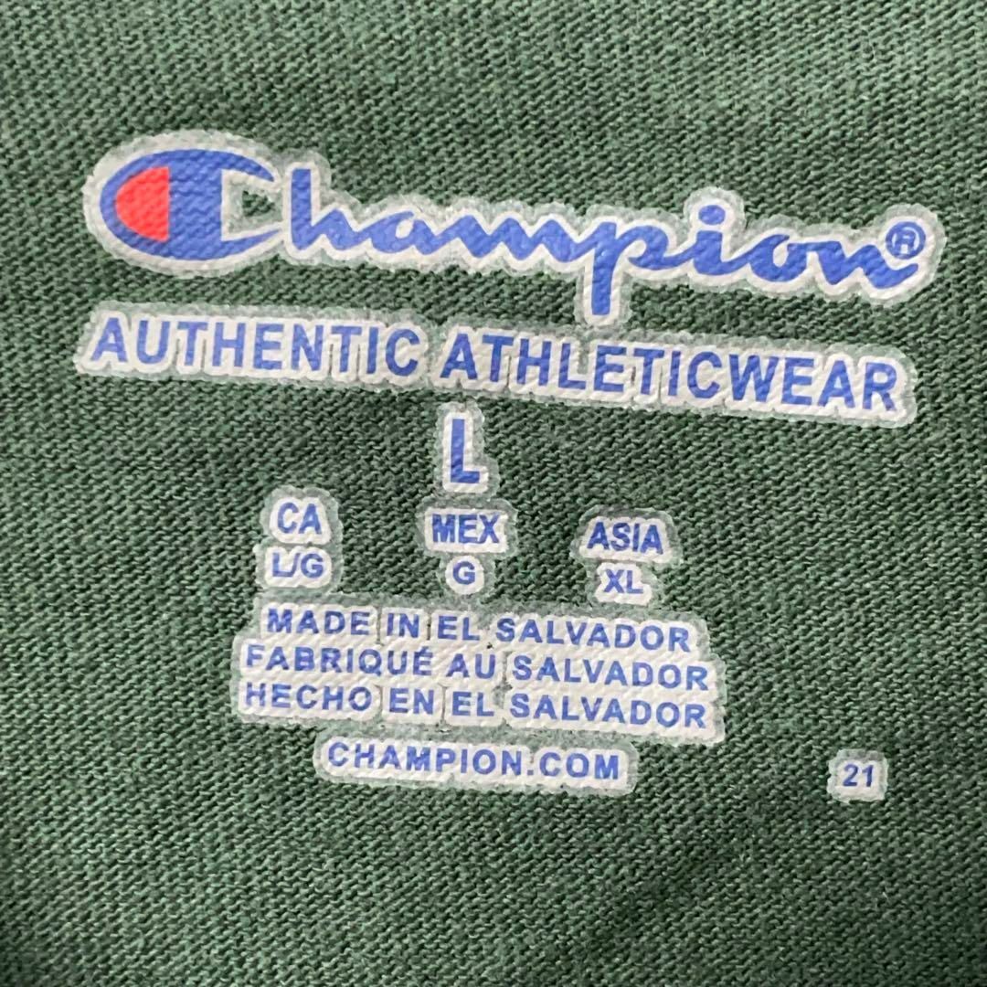 Champion(チャンピオン)のChampion USA古着 カリフォルニアレッドウッズラクロスTシャツ XL緑 メンズのトップス(Tシャツ/カットソー(半袖/袖なし))の商品写真