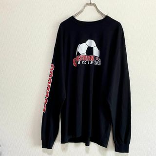 ギルタン(GILDAN)のアメリカ古着　シダー・クレスト大学　カレッジプリント　サッカー　ロンT J522(Tシャツ/カットソー(七分/長袖))