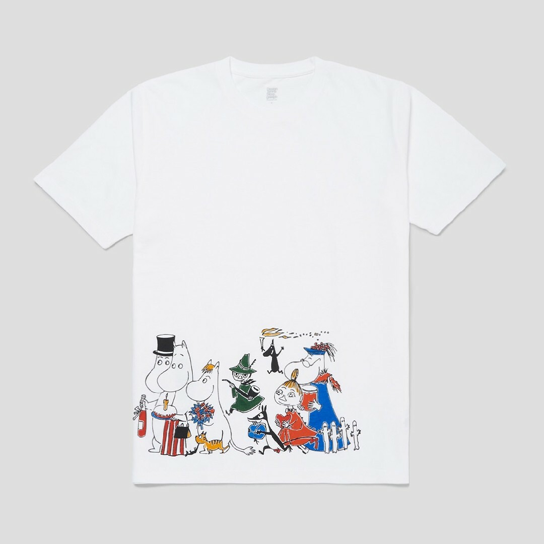 MOOMIN(ムーミン)の新品未使用！グラニフ ムーミン パーティー メンズ XLサイズ Tシャツ メンズのトップス(Tシャツ/カットソー(半袖/袖なし))の商品写真