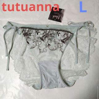 チュチュアンナ(tutuanna)のショーツ　花柄　ミント　L　紐パン　チュチュアンナ　レディース　パンツ　下着ひも(ショーツ)