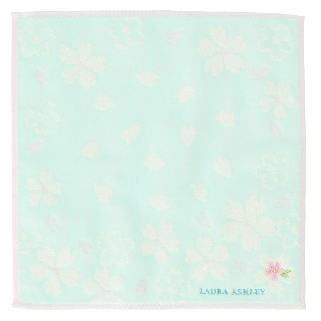 【色: グリーン】[Laura Ashley] ハンカチタオルハンカチ 0570 レディースのファッション小物(その他)の商品写真