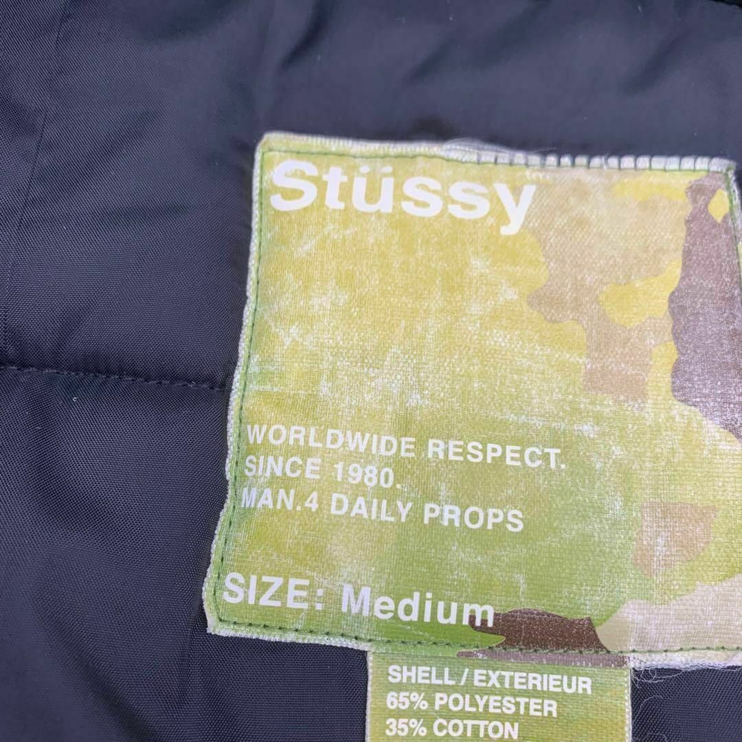 STUSSY(ステューシー)のステューシー　中綿ジャケット　チェック　フード　付き　ブラウン　茶色 メンズのジャケット/アウター(ダウンジャケット)の商品写真