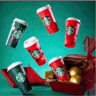 スターバックスコーヒー(Starbucks Coffee)の北米　スターバックス　ホリデー限定　リユーザブルカップ　6個　BOX入り(タンブラー)