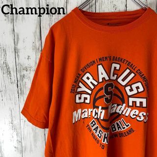 チャンピオン(Champion)のChampion USA古着 NCAA シラキュース Tシャツ XL 橙 メンズ(Tシャツ/カットソー(半袖/袖なし))