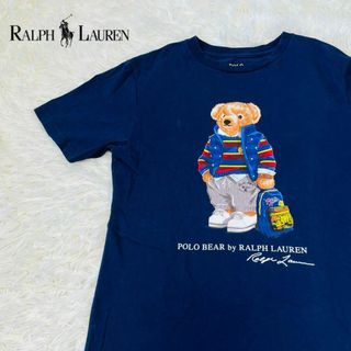 ポロラルフローレン(POLO RALPH LAUREN)のラルフローレン　ポロ　ポロベア　Tシャツ　レディースM程度　ボーイズ　ネイビー(Tシャツ(半袖/袖なし))