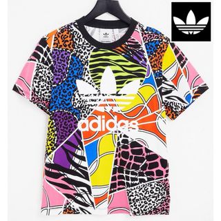 アディダス(adidas)のアディダス カラフル アニマル Tシャツ タンクトップ ジャージ ヒョウ柄 花柄(Tシャツ(半袖/袖なし))