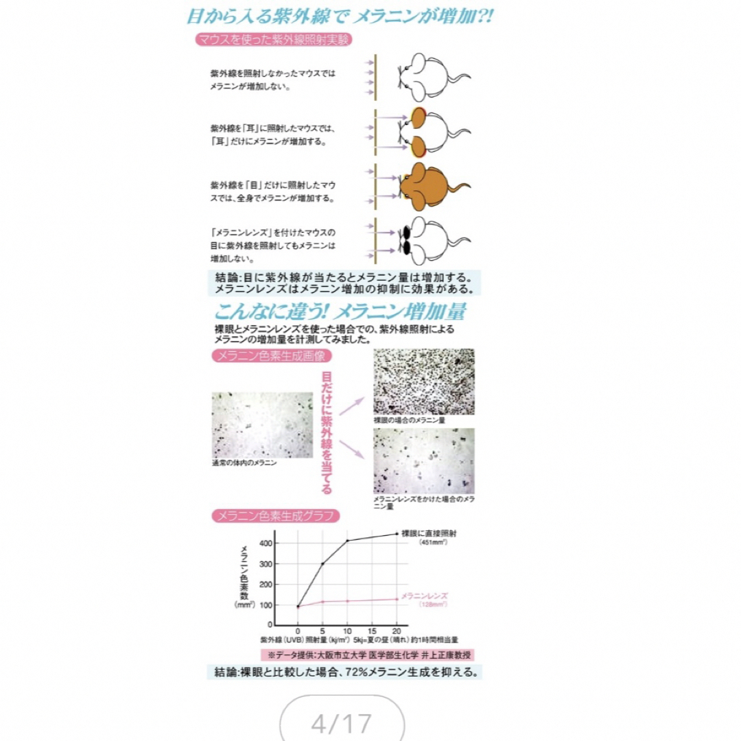 芦屋ロサブラン メラニンサングラス　クリアダークブラ レディースのファッション小物(サングラス/メガネ)の商品写真