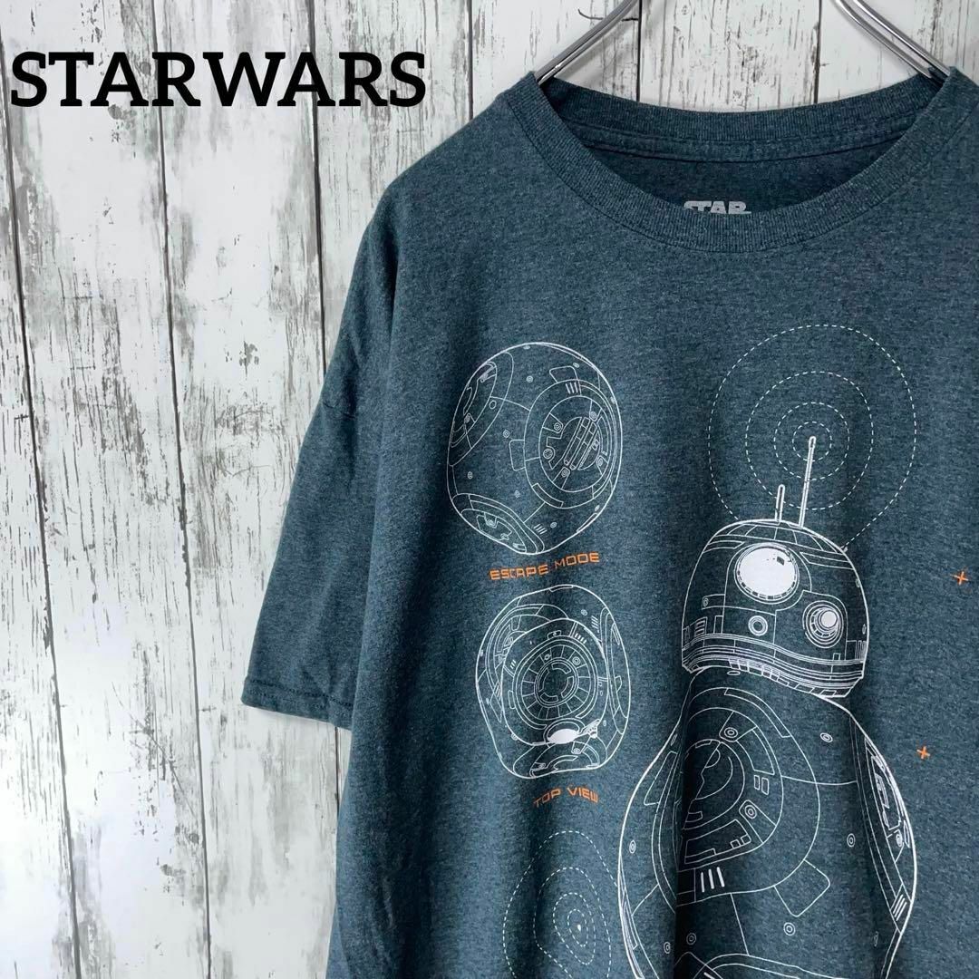 STAR WARS USA古着 ビッグサイズ BB8Tシャツ L グレー メンズ メンズのトップス(Tシャツ/カットソー(半袖/袖なし))の商品写真