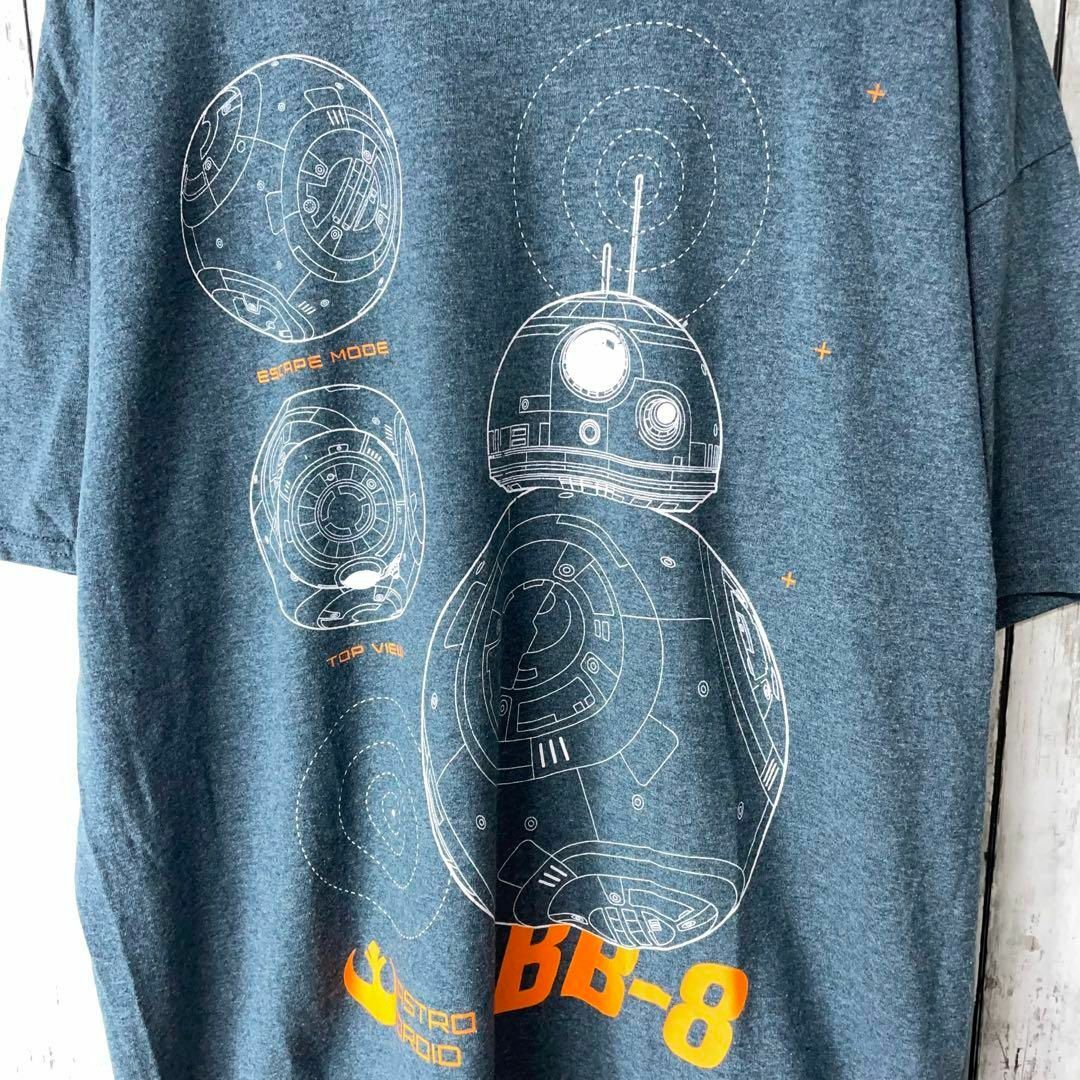 STAR WARS USA古着 ビッグサイズ BB8Tシャツ L グレー メンズ メンズのトップス(Tシャツ/カットソー(半袖/袖なし))の商品写真