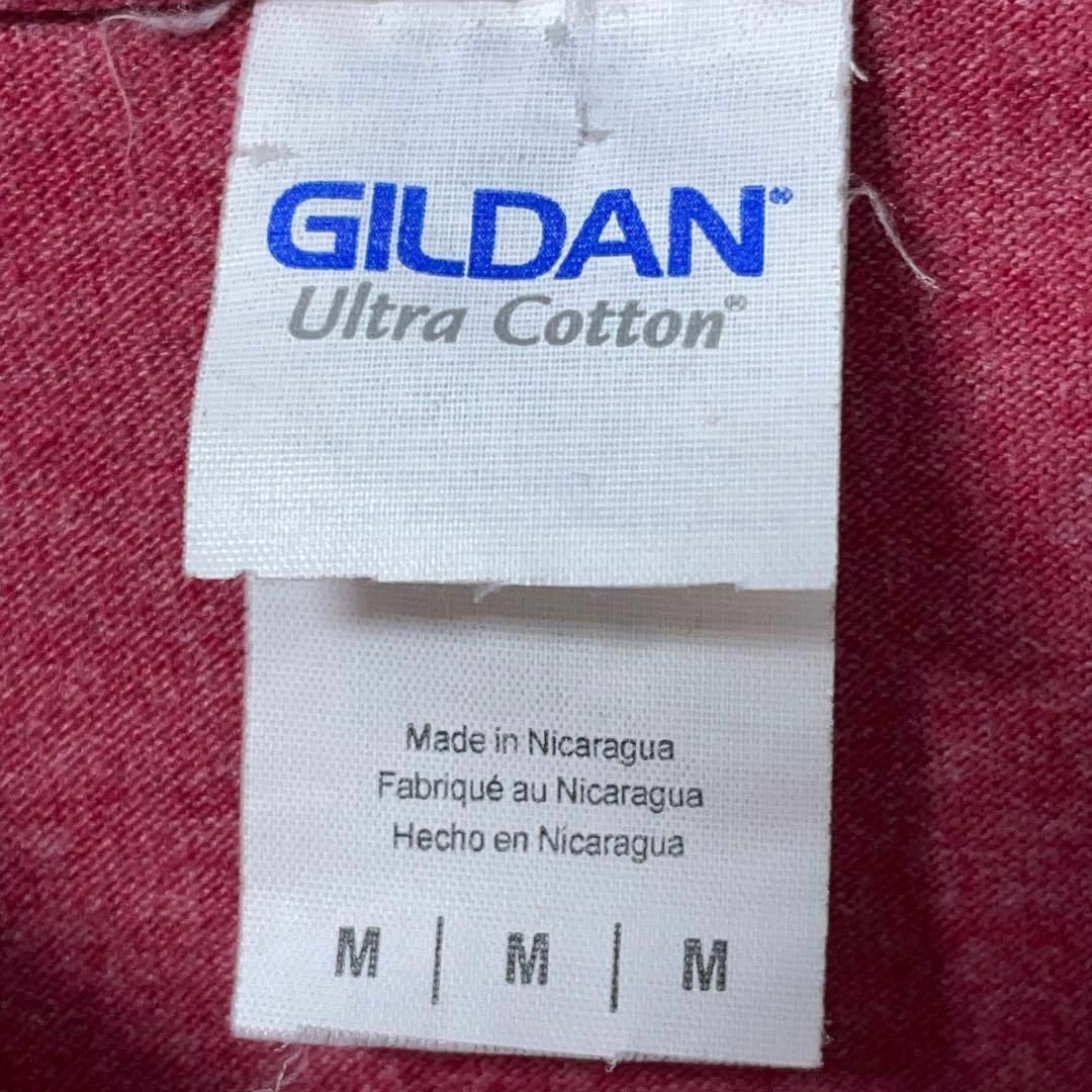 GILDAN ギルダン USA古着 ハワイプリントTシャツ M 赤 メンズ メンズのトップス(Tシャツ/カットソー(半袖/袖なし))の商品写真