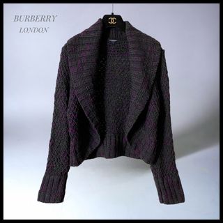 BURBERRY - 【BURBERRY LONDON】 ショールカラーデザインニットカーディガン