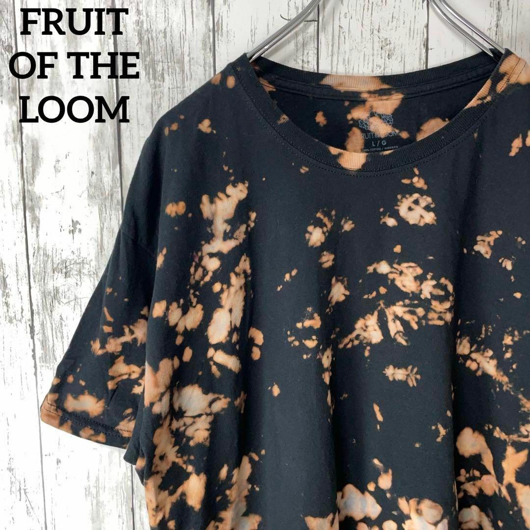 FRUIT OF THE LOOM(フルーツオブザルーム)のフルーツオブザルーム USA古着 総柄 Tシャツ L 黒 メンズ メンズのトップス(Tシャツ/カットソー(半袖/袖なし))の商品写真