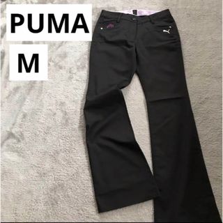 プーマ(PUMA)の【美品】プーマ ゴルフウェア ワンポイントロゴ刺繍 ロング脚長パンツ(ウエア)