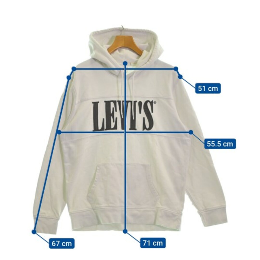 Levi's(リーバイス)のLevi's リーバイス パーカー L 白 【古着】【中古】 レディースのトップス(パーカー)の商品写真