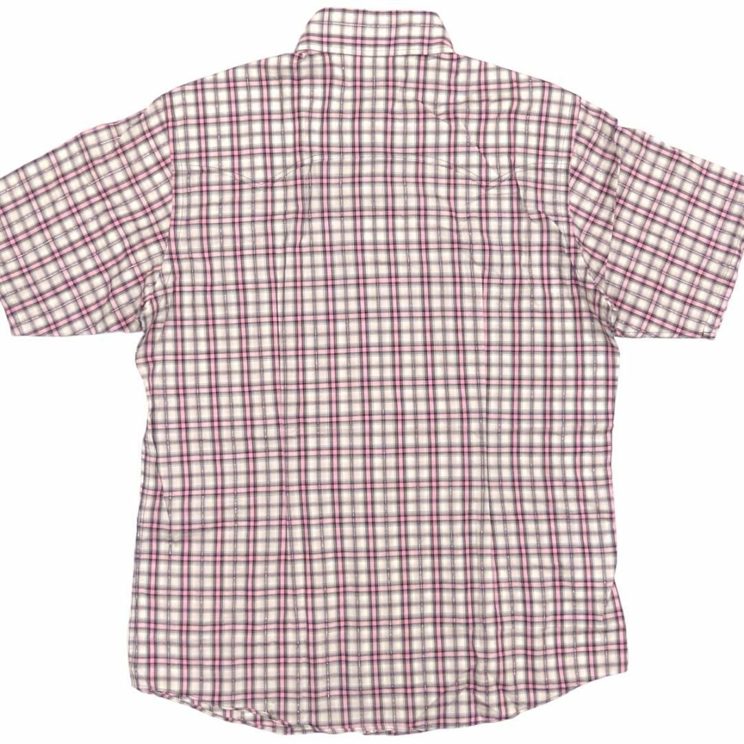 BURBERRY BLACK LABEL(バーバリーブラックレーベル)の廃盤 バーバリーブラックレーベル シャツ L チェック 半袖 刺繍 TJ986 メンズのトップス(Tシャツ/カットソー(半袖/袖なし))の商品写真