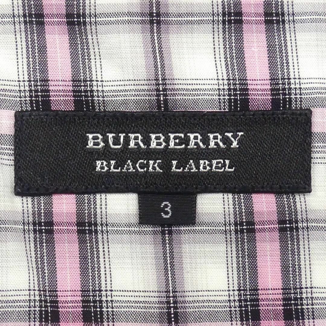 BURBERRY BLACK LABEL(バーバリーブラックレーベル)の廃盤 バーバリーブラックレーベル シャツ L チェック 半袖 刺繍 TJ986 メンズのトップス(Tシャツ/カットソー(半袖/袖なし))の商品写真