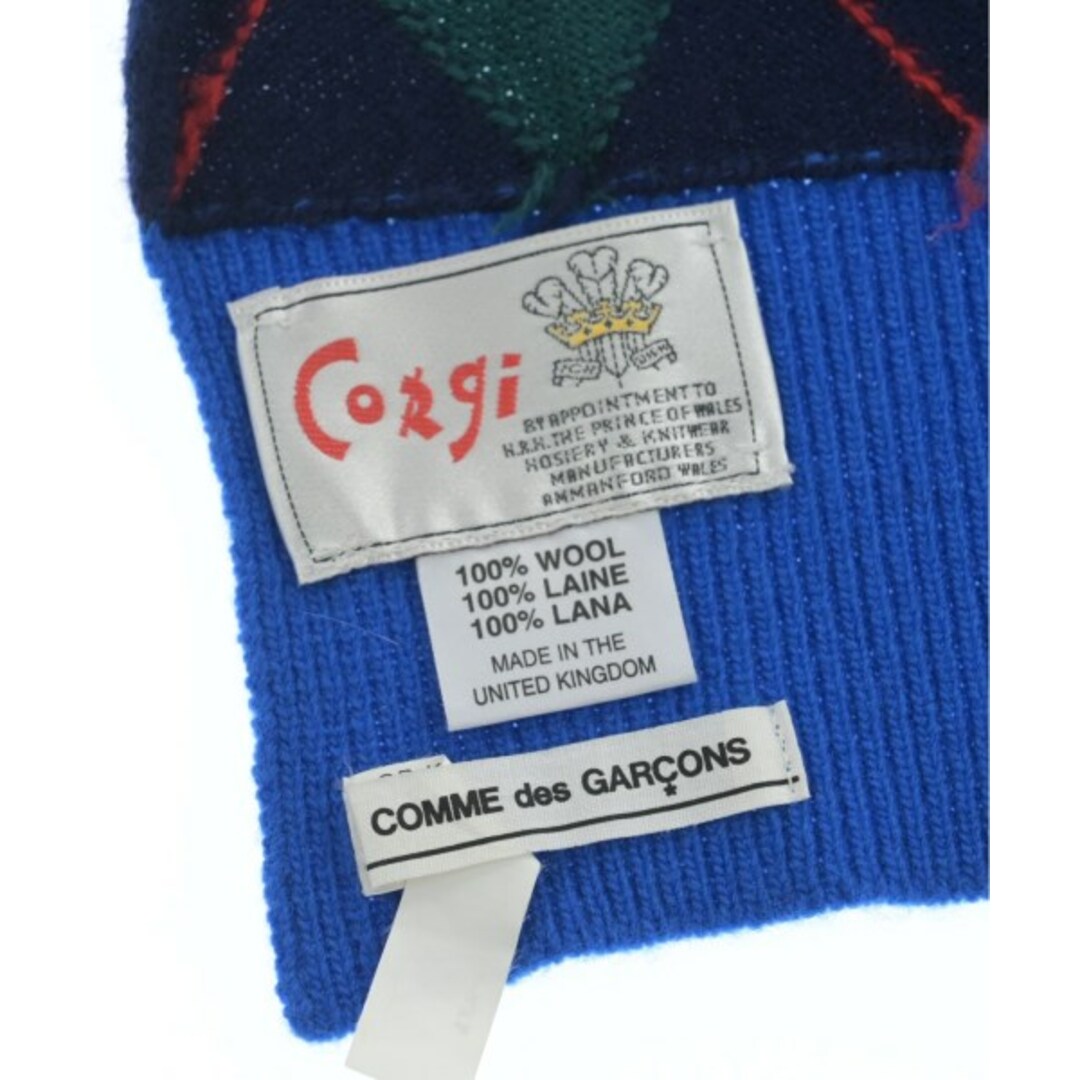 COMME des GARCONS(コムデギャルソン)のCOMME des GARCONS マフラー - 紺x緑x赤(アーガイル) 【古着】【中古】 レディースのファッション小物(マフラー/ショール)の商品写真