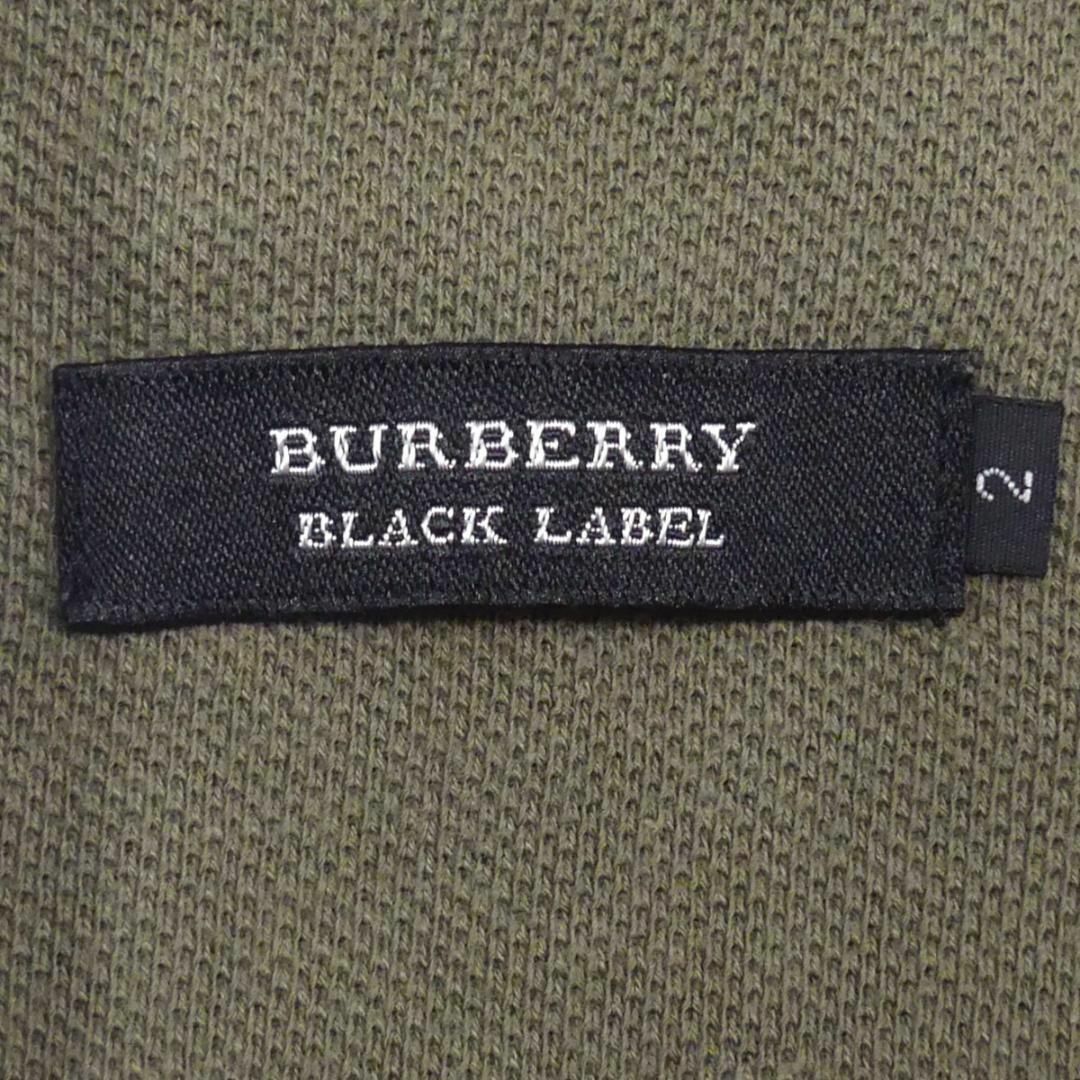 BURBERRY BLACK LABEL(バーバリーブラックレーベル)の廃盤 バーバリーブラックレーベル ミリタリーシャツ カーキ 刺繍 TJ977 メンズのトップス(Tシャツ/カットソー(半袖/袖なし))の商品写真