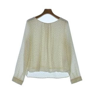 ナチュラルビューティーベーシック(NATURAL BEAUTY BASIC)のNATURAL BEAUTY BASIC ブラウス M 白x黒(ドット) 【古着】【中古】(シャツ/ブラウス(長袖/七分))