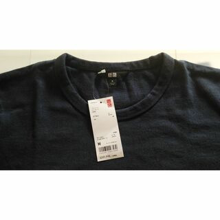 ユニクロ(UNIQLO)のUNIQLO　ウォッシュボーダーＴ　サイズ：Ｍ　未着用・購入時タグ付き(Tシャツ/カットソー(七分/長袖))